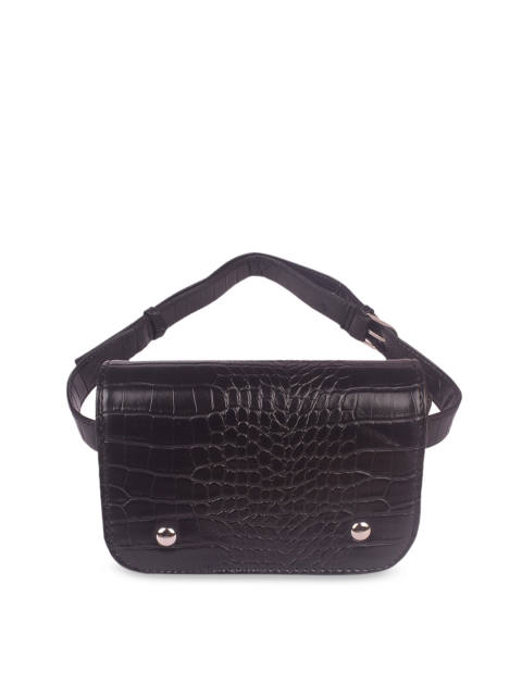 

Bagkok Women Black Animal Textured PU Pouch