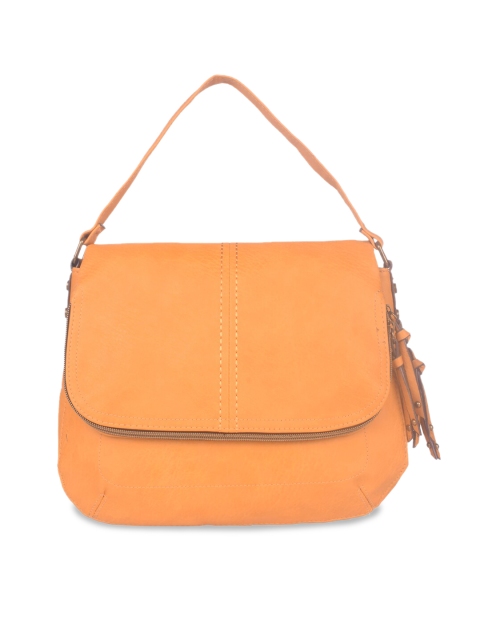 

Bagkok Women Yellow PU Structured Handheld Bag