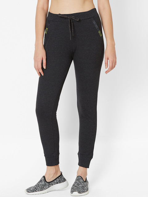 

Sweet Dreams Women Charcoal Grey Solid Slim Fit Solid Joggers
