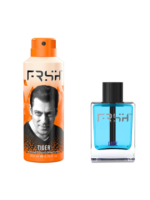 

FRSH By Salman Khan Men Set of Date Eau De Toilette & Tiger Perfumed Deodorant Spray, Blue