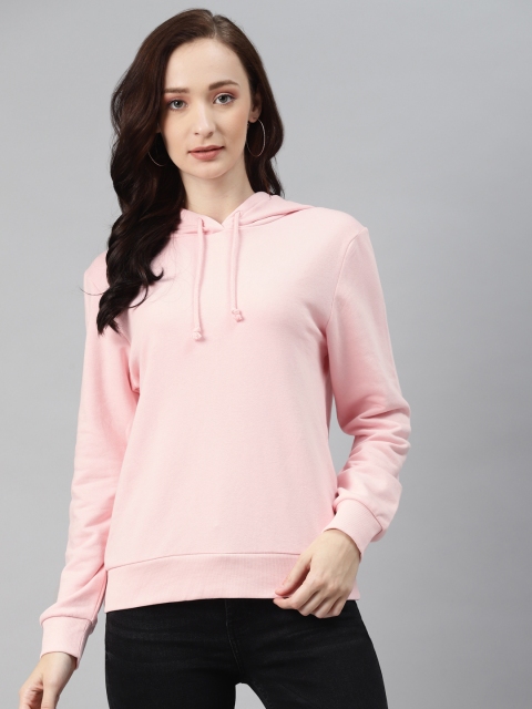 

Marks & Spencer Women Pink Solid Hooded Sweatshirt