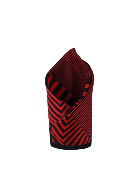 

CHOKORE Men Red & Black Printed Silk Pocket Square