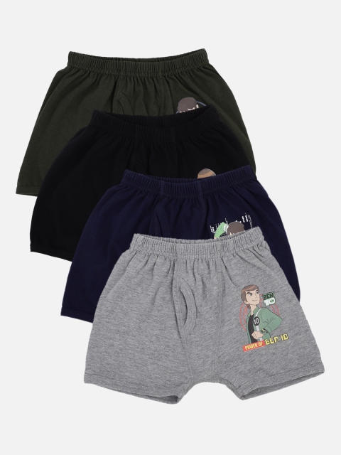 

Bodycare Kids Boys Pack Of 4 Assorted Pure Cotton Trunks