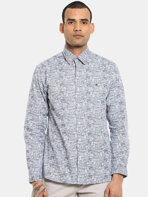 

Arrow New York Men Blue Pure Cotton Abstract Printed Casual Shirt