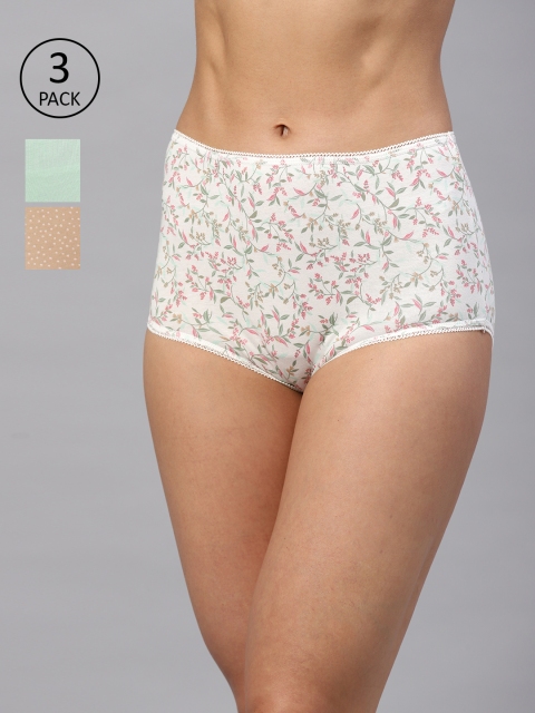 

Marks & Spencer Women Pack of 3 High-Rise Full Briefs T614960, Green