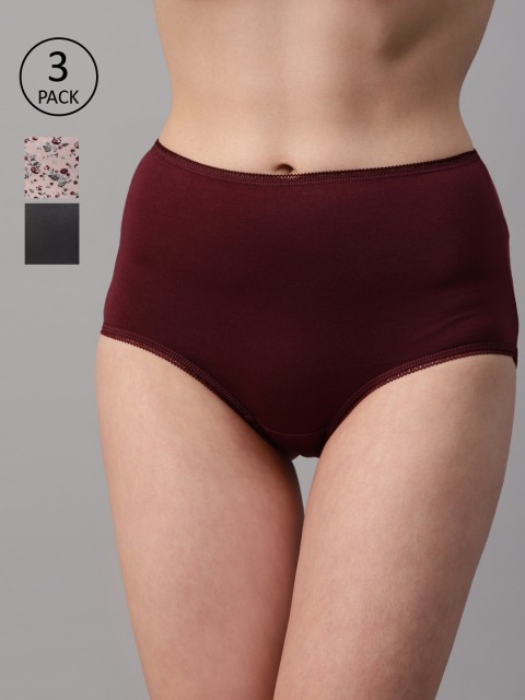 

Marks & Spencer Women Pack of 3 Sustainable Hipster Briefs T612101KMULBERRY, Pink