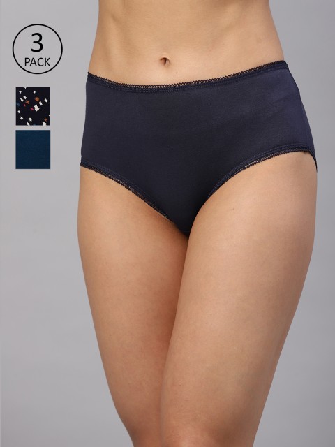 

Marks & Spencer Women Pack of 3 Sustainable Hipster Briefs T612010KMULTI, Navy blue