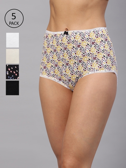 

Marks & Spencer Women Pack of 5 Sustainable Hipster Briefs T612101XBLACK, Multi