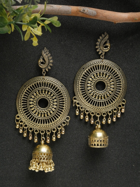 

NEUDIS Women Gold Contemporary Jhumki Drop Earrings