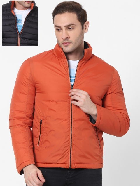 

Celio Men Orange & Black Reversible Padded Jacket
