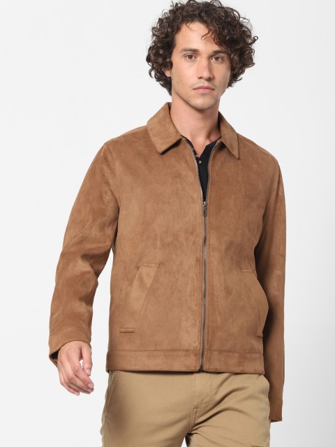 

Celio Men Camel Brown Bomber Jacket