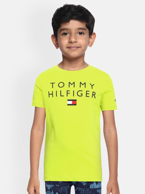 

Tommy Hilfiger Boys Lime Green Printed Organic Cotton T-shirt