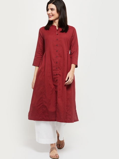 

max Women Red Solid Kurta