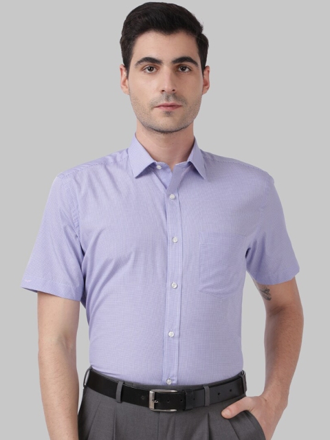 

Park Avenue Men Purple Micro Checks Checked Formal Shirt