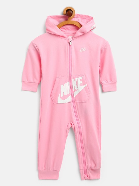 

Nike Boys Pink Hooded French Terry Coveralls