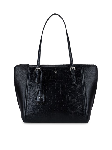 

Da Milano Black Textured Leather Shopper Tote Bag
