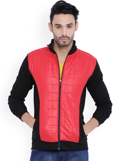 

Campus Sutra Red & Black Bomber Jacket