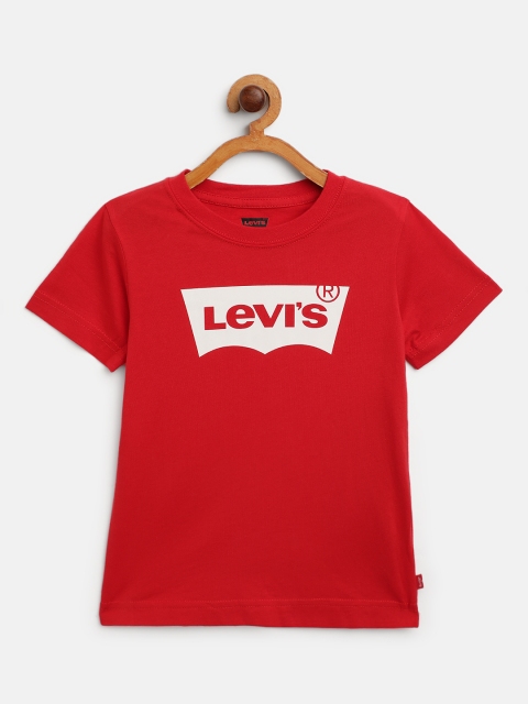 

Levis Boys Red Brand Logo Printed Pure Cotton T-shirt