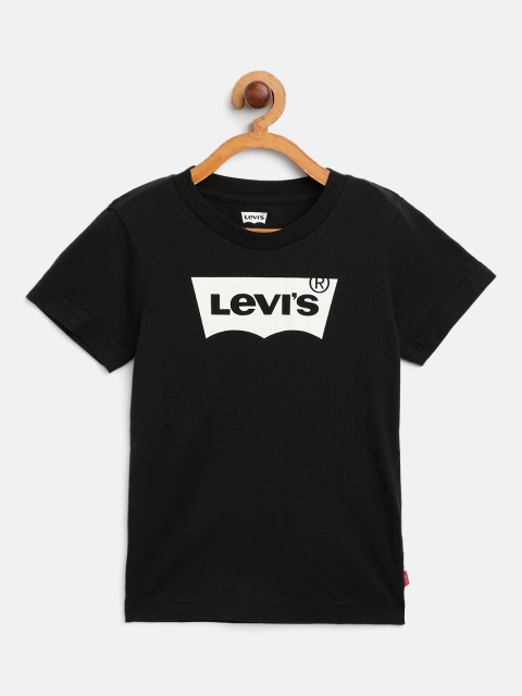 

Levis Boys Black Brand Logo Printed Pure Cotton T-shirt