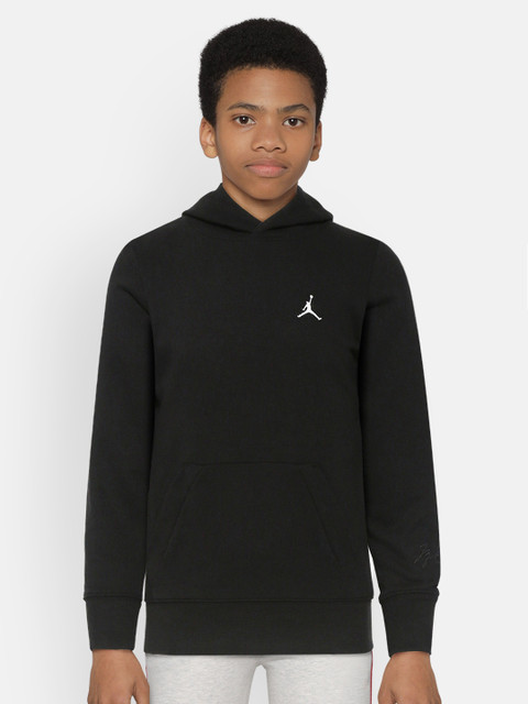 

Jordan Boys Black Solid Essentials Hooded Sweatshirt