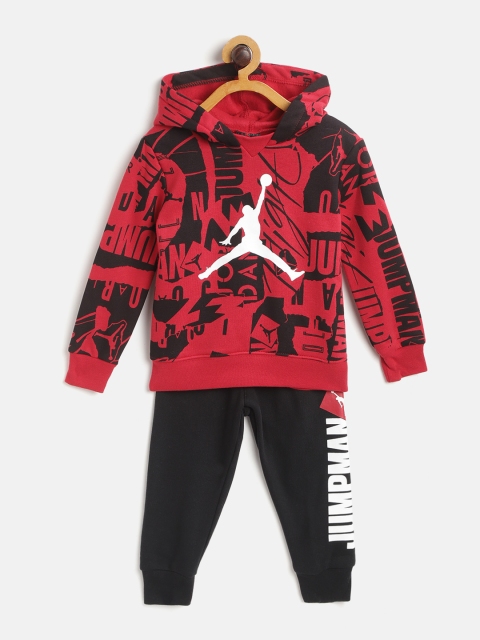 

Jordan Essentials Printed Hoodie and Joggers Set, Red