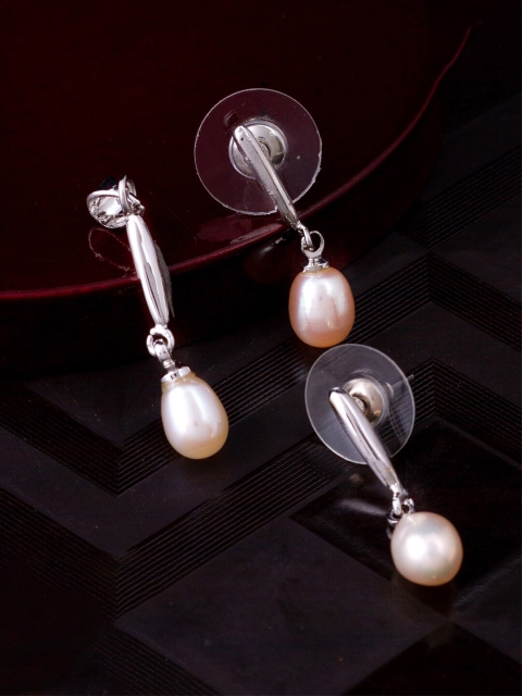 

Alankruthi Silver-Plated Pearl Pendant Set