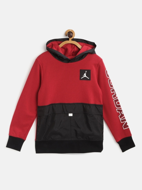 

Jordan Boys Red & Black Colourblocked Next Utility Hooded Pullover