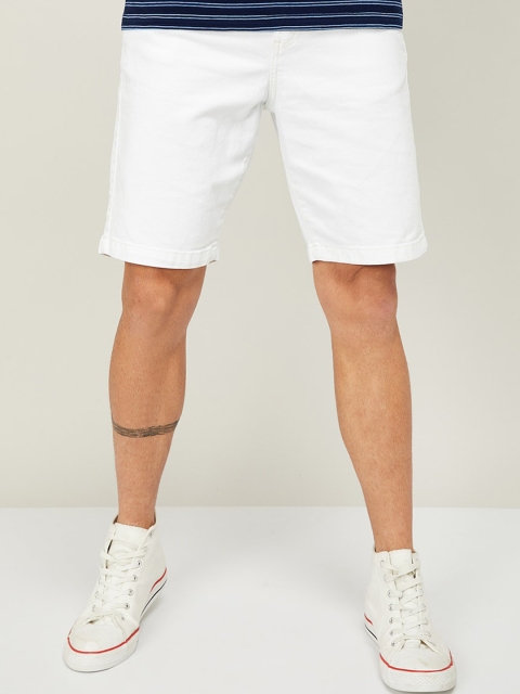 

Denimize by Fame Forever Men White Mid-Rise Regular Shorts