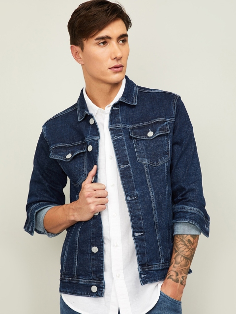 

Denimize by Fame Forever Men Blue Washed Denim Jacket