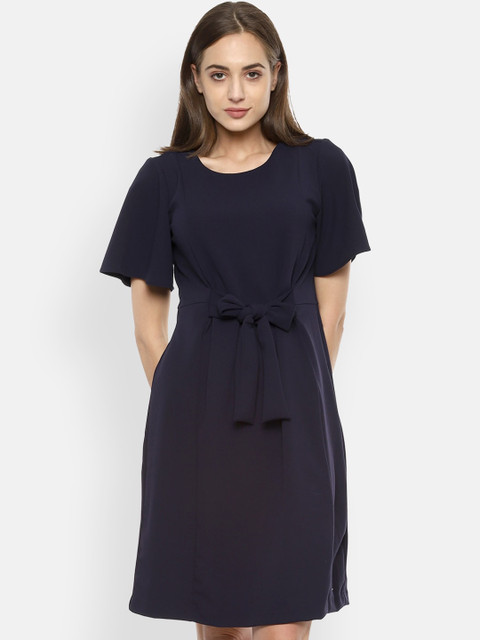 

Van Heusen Woman Navy Blue Fit & Flare Dress