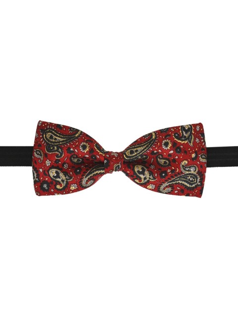 

Tossido Men Maroon Printed Silk Bow Tie