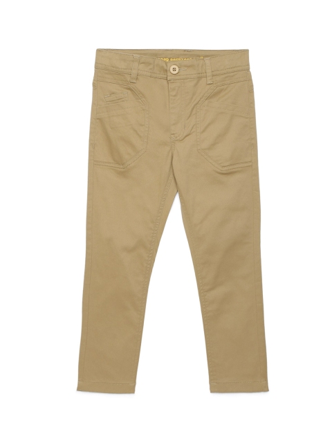 

UNDER FOURTEEN ONLY Boys Khaki Slim Fit Trousers