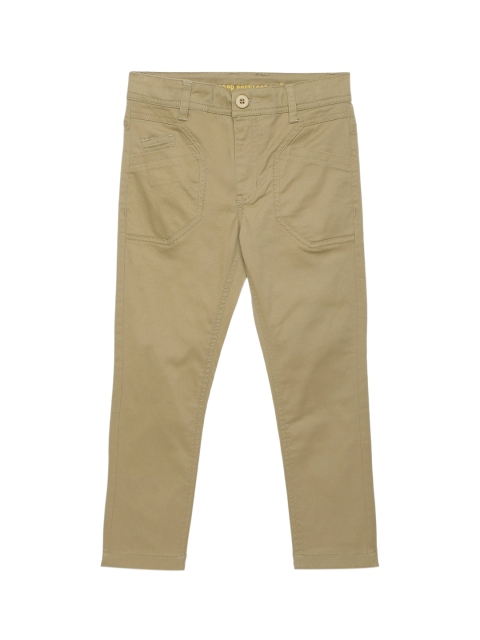 

UNDER FOURTEEN ONLY Boys Khaki Slim Fit Trousers