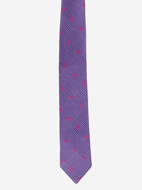 

Alvaro Castagnino Men Purple Printed Skinny Tie