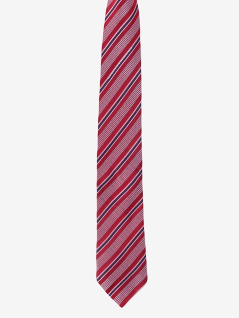 

Alvaro Castagnino Men Pink & Navy Blue Striped Broad Tie