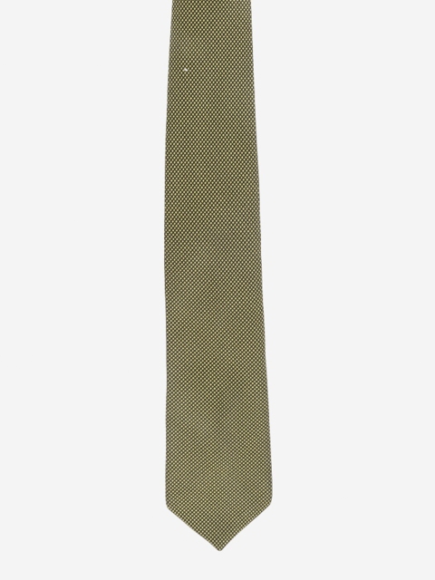 

Alvaro Castagnino Men Olive Green Printed Broad Tie