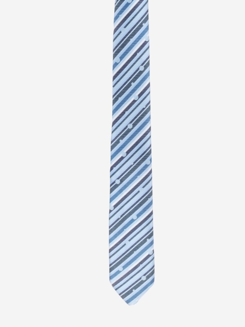

Alvaro Castagnino Men Blue & Off White Striped Broad Tie