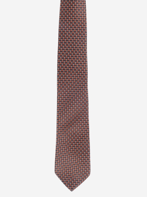 

Alvaro Castagnino Men Maroon & Grey Printed Broad Tie
