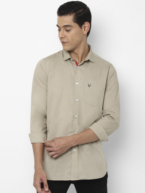 

Allen Solly Men Beige Slim Fit Casual Shirt