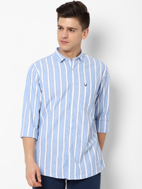 

Allen Solly Men Blue Slim Fit Striped Casual Shirt