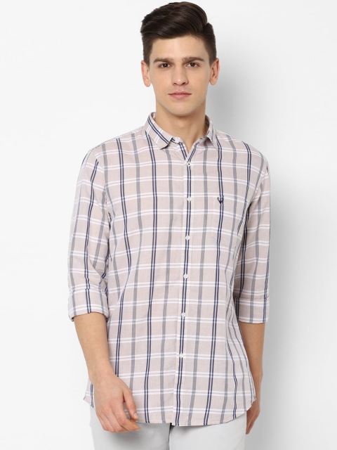 

Allen Solly Men Brown Slim Fit Checked Casual Shirt