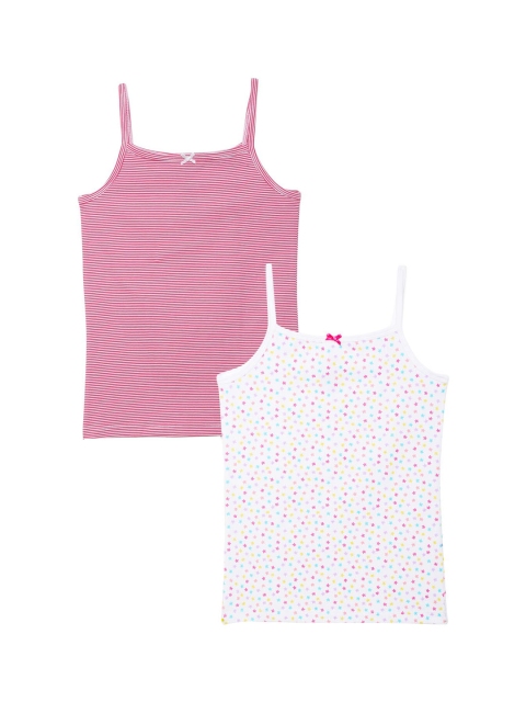 

Charm n Cherish Girls Pack of 2 Printed Non-Padded Camisoles GWCAV20, Pink