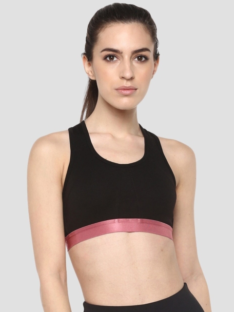

Silvertraq Black & Pink Workout Bra Full Coverage Underwired-W165KXS