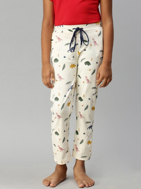 

Kryptic Girls Cream & Grey Printed Lounge Pants
