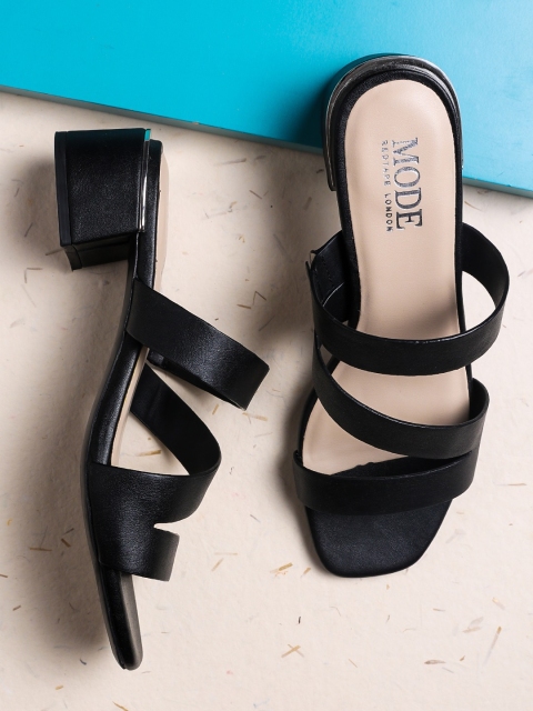 

Mode by Red Tape Women Black PU Block Heels