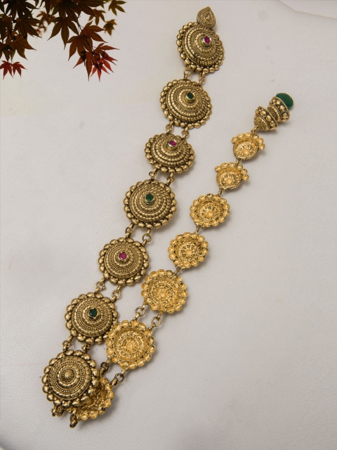 

Alankruthi Gold-Toned & Pink Stone Studded Waist Chain