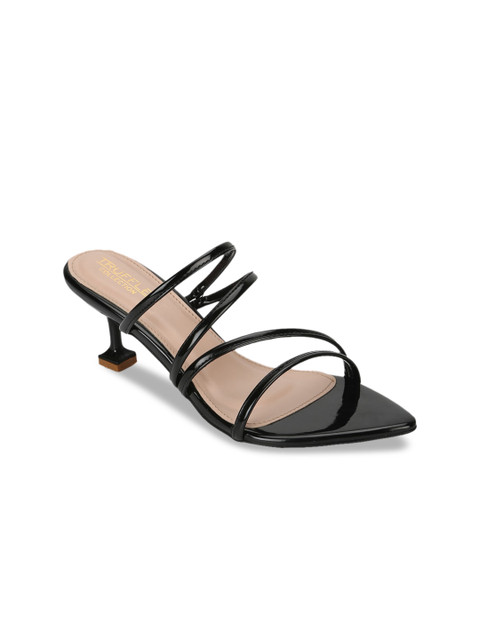 

Truffle Collection Women Black Solid Sandals