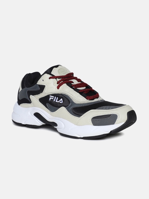 

FILA Men Black Colourblocked Leather Sneakers