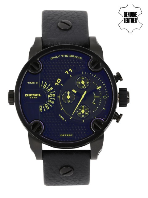

DIESEL Men Black Dual Time Zone Chronograph Watch DZ7257I