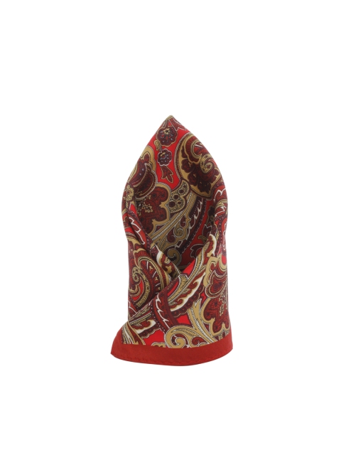 

Alvaro Castagnino Red Printed Pocket Square